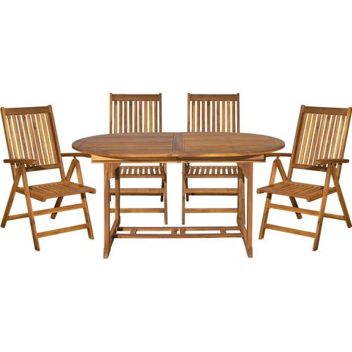 Garten Sitzgruppe massiv Essgruppe Balkon Terrasse Holz Gartenstuhl Gartentisch