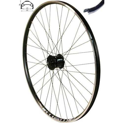 REDONDO 26 Zoll Laufrad Vorderrad Felge schwarz Shimano DH-3N72 Nabendynamo 21mm