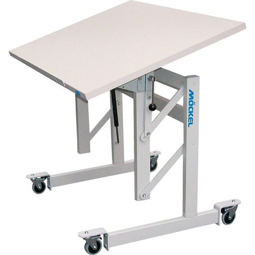 Sitz-Steharbeitstisch Ergo S72 BxTxH 80x60x72-122 cm, mit Rollen, grau/grau
