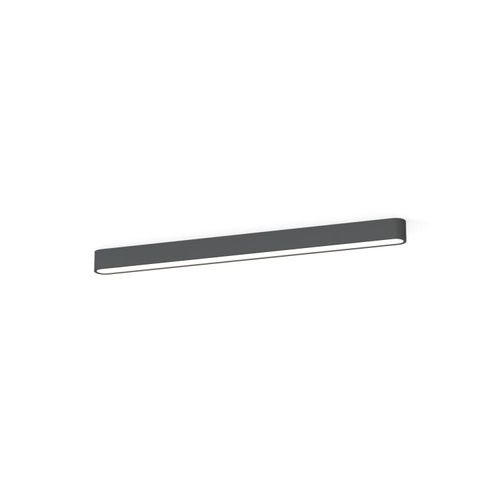 Deckenlampe Aluminium Graphit länglich 3000 K warmweißes Licht 2300 lm Modern