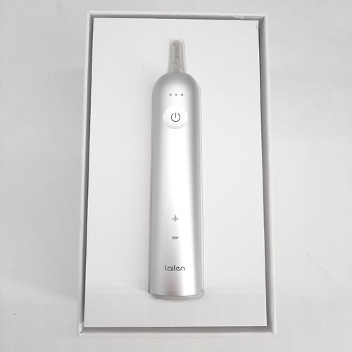 Laifen Wave elektrische Zahnbürste, Oszillation & Vibration elektrische Schallzahnbürste für Erwachsene mit 3 Bürstenköpfen, IPX7 wasserdicht magnetisch wiederaufladbar Reisezahnbürste (Aluminium)