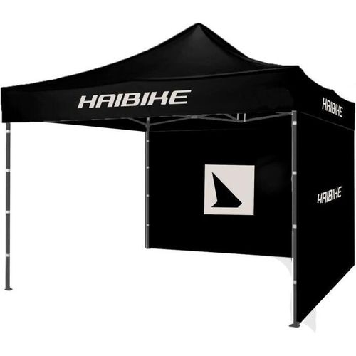 Zelt HAIBIKE inkl. 2 Seitenwände schwarz, 3x3m, mit Transporttasche