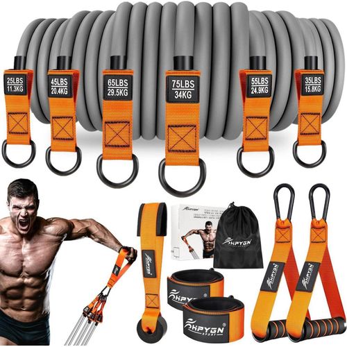 HTD Resistance Bands Set Indoor Outdoor Home Gym Training 300lbs