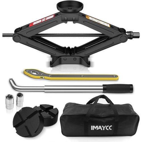 IMAYCC 2.5T Scherenwagenheber Auto Notfallset Gummiauflage SUV MPV