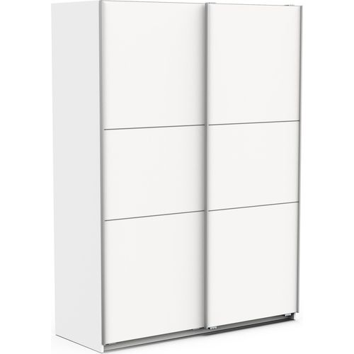 Schiebetürenschrank >GHOST< in Matt weiß - 148x203x59,8cm (BxHxT)