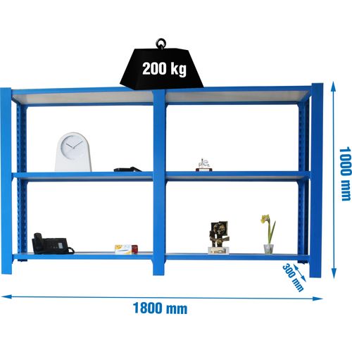 Paket mit Metallregalen ohne Parafuses PACK OFFICLICK 3/300 MADEIRA I+A BLAU/WEISS