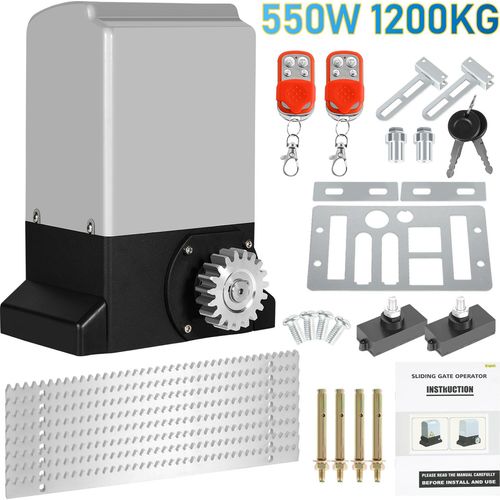 Jopassy Schiebetorantrieb Set - 550W Motor, bis 1200 kg, mit 2 Schlüssel und Fernbedienung, Hoftorantrieb, Torantrieb, Schiebetor, Toröffner