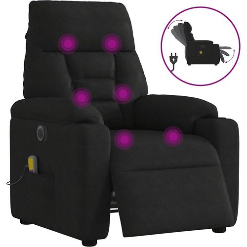 Massagesessel Elektrisch Schwarz Mikrofasergewebe