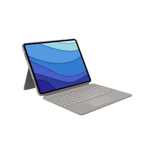 Logitech Combo Touch - Tastatur und Foliohülle - mit Trackpad - hintergrundbeleuchtet - Apple Smart connector - QWERTZ - Schweiz - Sand - für Apple 12.9-inch iPad Pro (5. Generation)