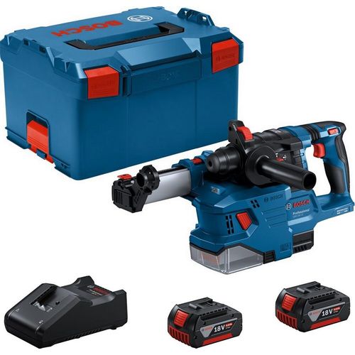Bosch Akku-Bohrhammer mit SDS plus GBH 18V-22 mit Absaugung / 2x 4,0 Ah Akku 4,0 Ah + Ladegerät in L-Boxx