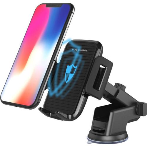 Qi Wireless Fast Charger Auto Retractable Suction Cup Dashboard Air Vent Telefonhalter für Iphone X