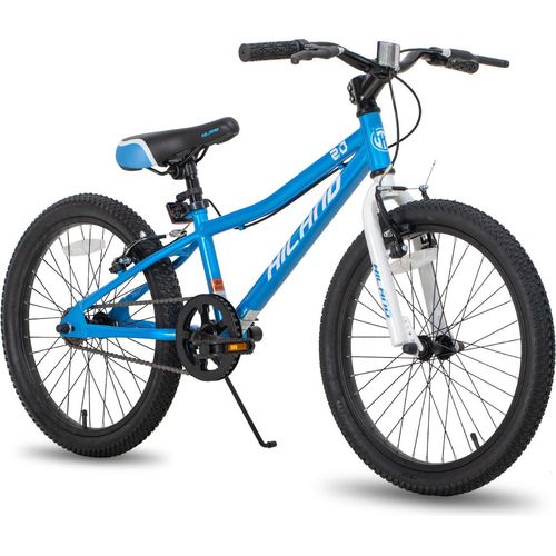 HILAND Jugendfahrrad 20 Zoll Mountainbike Kinderfahrräder für Jungen und Mädchen,Hochwertiger Rahmen, Doppel-V-Bremse,Kindergeschenk, Blau
