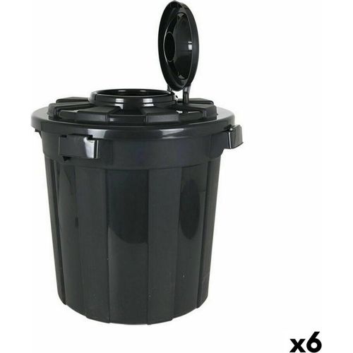 Abfalleimer Dem Hop 50 L Schwarz 49,5 x 49,5 x 50 cm (6 Stück)