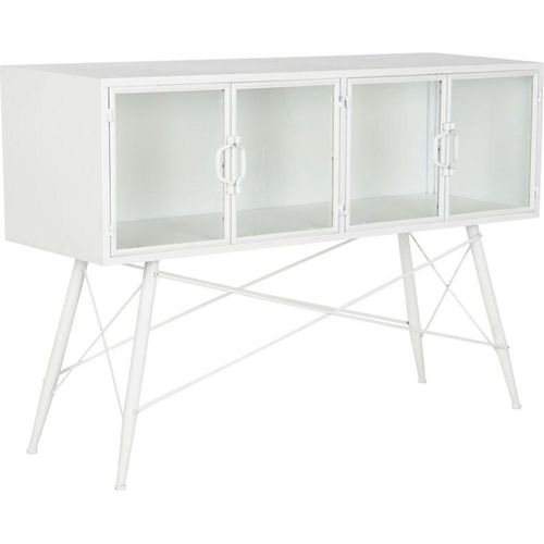 Konsole DKD Home Decor Weiß Metall Kristall 120 x 35 x 80 cm