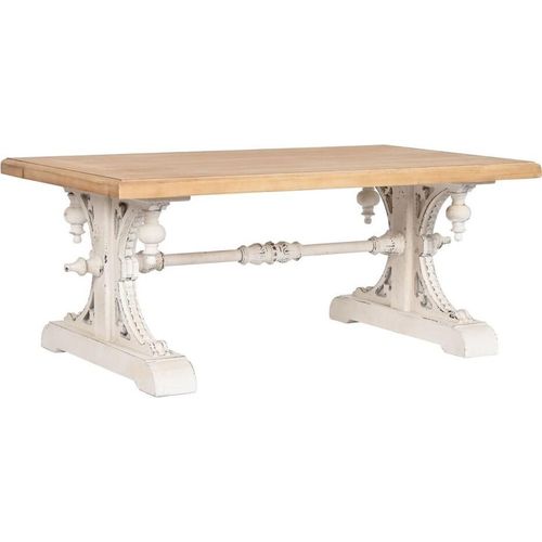 Tischdekoration Home ESPRIT Weiß natürlich Tannenholz Holz MDF 110 x 65 x 46 cm