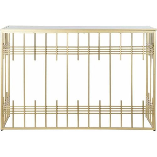 Konsole DKD Home Decor Kristall Schwarz Gold Metall 120 x 40 x 81 cm
