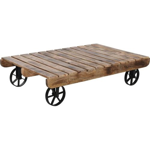 Tischdekoration Home ESPRIT Schwarz natürlich Metall Mango-Holz 130 x 80 x 32 cm