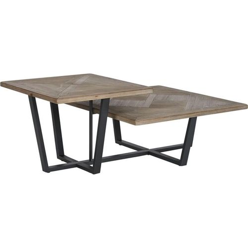 Tischdekoration Home ESPRIT Schwarz natürlich Metall Tannenholz 118 x 78 x 45 cm