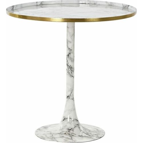Konsole DKD Home Decor Weiß Gold Aluminium 51 x 51 x 51 cm