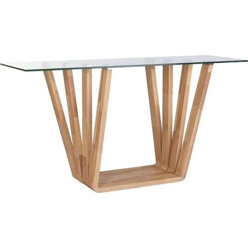 Konsole DKD Home Decor Kristall Braun Durchsichtig Nussbaumholz (145 x 45 x 75 cm)