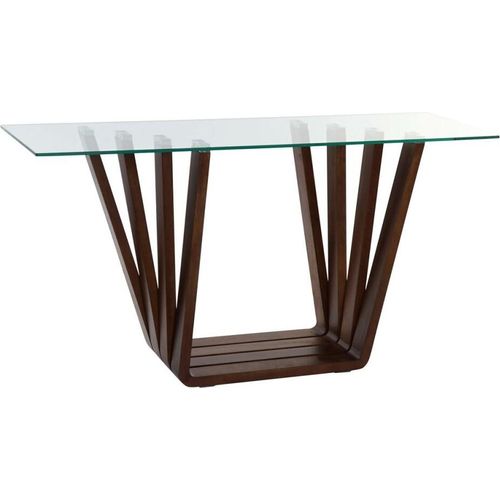 Konsole DKD Home Decor Braun Durchsichtig Kristall Nussbaumholz 145 x 45 x 75 cm