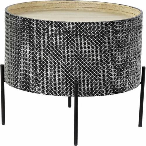 Konsole DKD Home Decor Schwarz Silberfarben Metall Holz MDF 45 x 45 x 39 cm