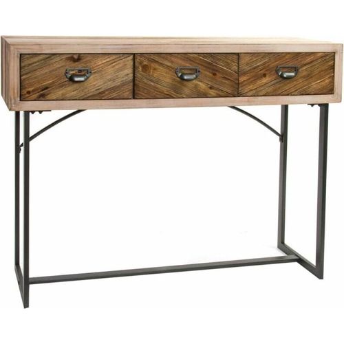Konsole DKD Home Decor Metall Holz (110 x 32 x 85 cm)