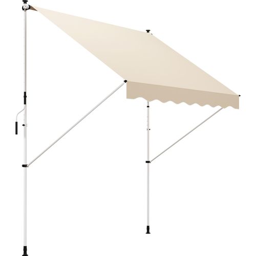 Markisen,150cm Klemmmarkise mit Handkurbel höhenverstellbar Gelenkarmmarkise schmutzabweisend,witterungsbeständig Balkonmarkise breit Terrassenmarkise