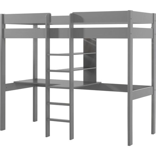 Hochbett Karole 208x105x175 Kinderbett Massivholz grau