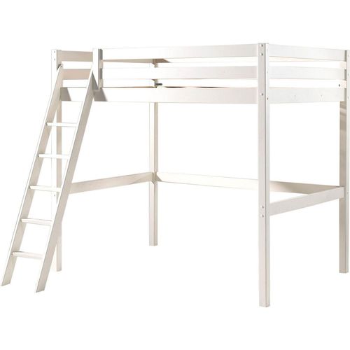 Hochbett Katherina 209x215x190 Kinderbett Massivholz Weiß