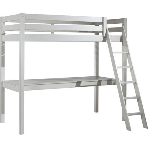 Hochbett Karolina 209x165x190 Kinderbett Massivholz Weiß