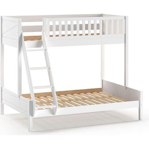 Etagenbett Karyl 208x158x175 Familienbett Massivholz Weiß