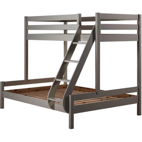 Etagenbett Karlee 208x156x167 Familienbett Massivholz grau