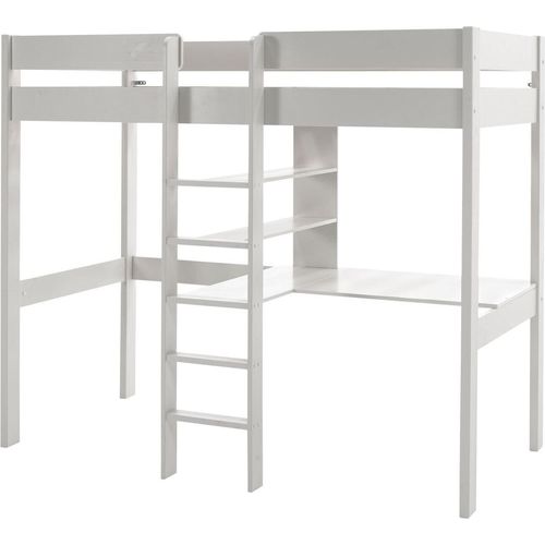 Hochbett Karole 208x105x175 Kinderbett Massivholz Weiß
