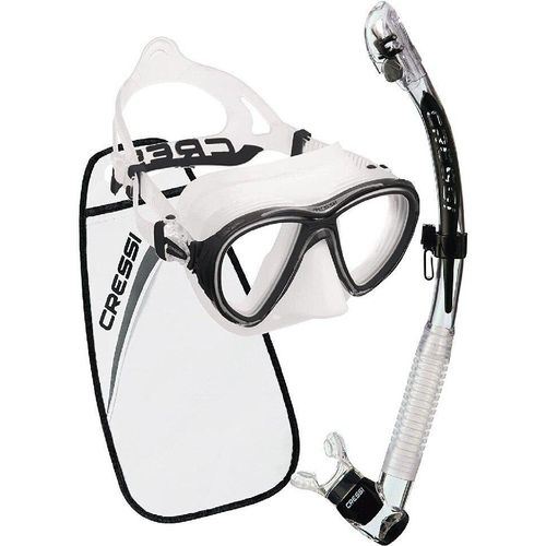 Cressi Quantum Itaca Ultra Dry Schnorchelset Weiß Weiß One Size