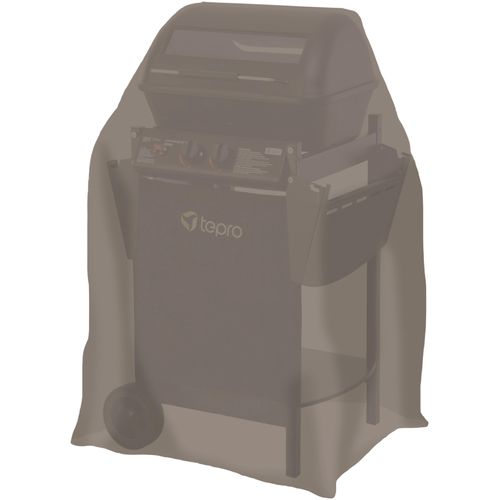 Grill-Schutzhülle TEPRO, grau, B:100cm H:90cm L:60cm, Polyester, Planen, BxLxH: 100x60x90 cm, für Gasgrill klein