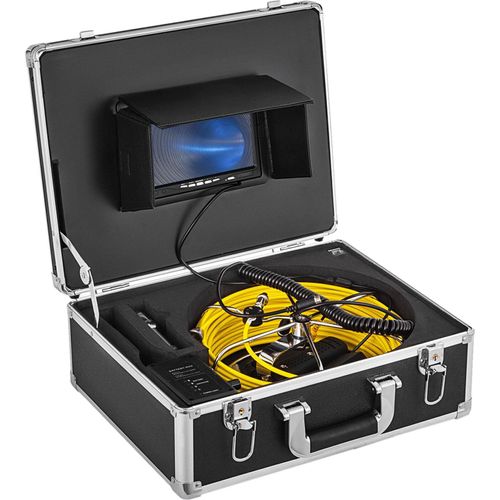 Kanalinspektionskamera 7 Zoll, Rohrkamera Inspektion 20 M, Pipe Camera Inspection Ip68 Wasserdichte Abflussrohr-Kanalinspektionskamera System, Handheld Rohr-Inspektionskamera 800 x 480 HD Kamera