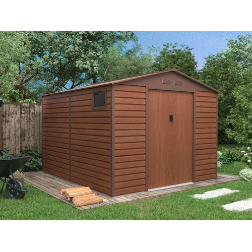 Gartenhaus - verzinkter Stahl - Holz-Optik - 8,94 m² - ADELMO