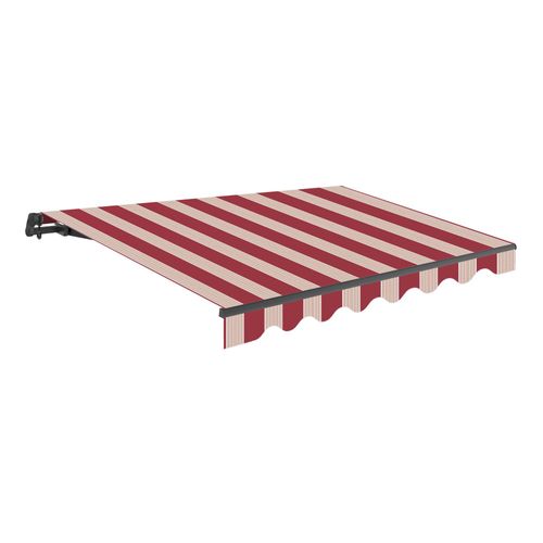 Wasabi - Außenrollo 3x2,5 Streifen Granat Polyester – Anthrazit Aluminiumstruktur – Neigungsverstellbar