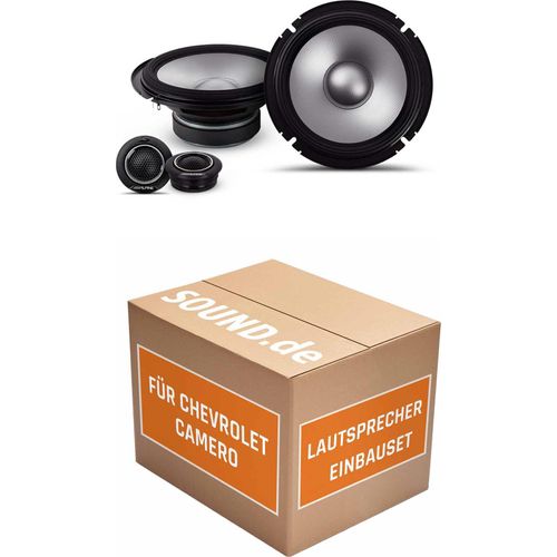 Lautsprecher Boxen Einbaupaket Front Alpine S2-S65C passend für Cevrolet Camaro | 2x Tief-Mitteltöner 2x Hochtöner