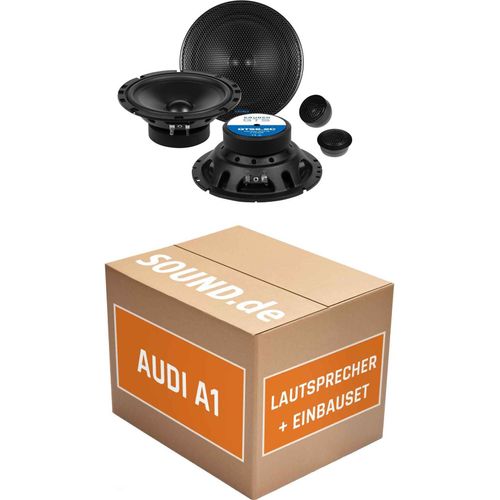 Lautsprecher Boxen Einbaupaket Front Crunch GTS passend für Audi A1 GB + Standard Soundsystem | 2x Tief-Mitteltöner 2x Hochtöner 4x Frequenzweiche