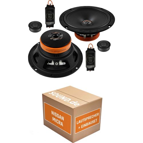 Lautsprecher Boxen Einbaupaket hinten Musway MAE6.2C passend für Nissan Micra K12 + 4/5-Türer | für zwei Türen 3ohm