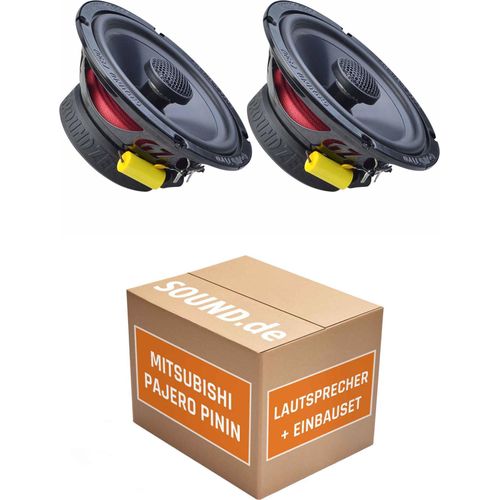 Lautsprecher Boxen Einbaupaket vorne Ground Zero GZRF 6.5SQX passend für Mitsubishi Pajero Pinin | 2x Tief-Mitteltöner mit integriertem Hochtöner 140W MAX