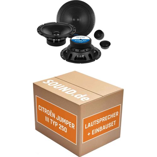 Lautsprecher Boxen Einbaupaket vorne Crunch GTS passend für Citroën Jumper III | 2x Tief-Mitteltöner 2x Hochtöner 4x Frequenzweiche