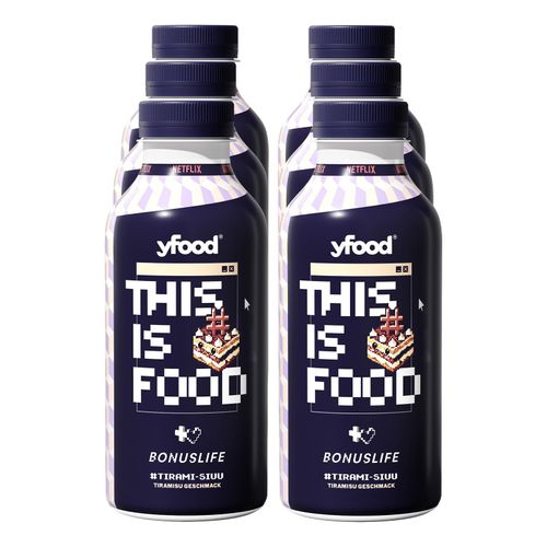 YFood Bonuslife Netflix Trinkmahlzeit Tiramisu 500 ml, 6er Pack