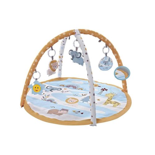 Chipolino Spielbogen Tiere, Musikfunktion, 5 Hängespielzeuge, Krabbeldecke beige