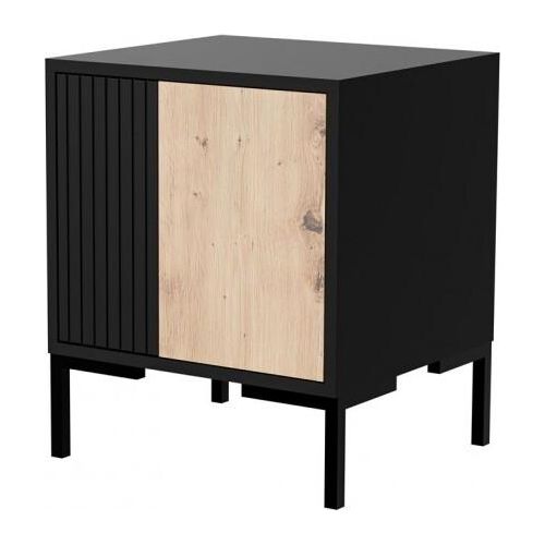 Nachttisch 2tlg. MERCI 44x40x52,5 schwarz/Eiche artisan