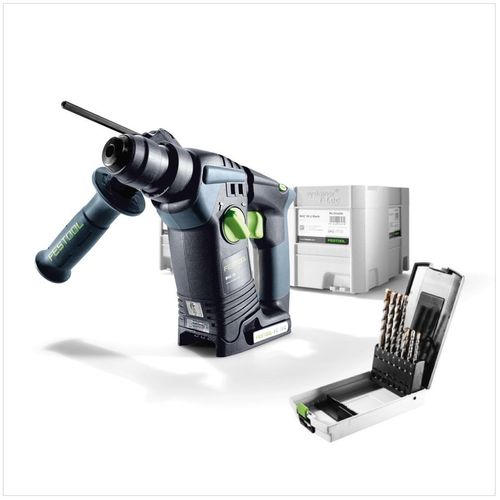 Festool BHC 18 Li-Basic Akku Bohrhammer 18V ( 574723 ) 25Nm Brushless Solo im Systainer + 7tlg Bohrerset - ohne Akku, ohne Ladegerät