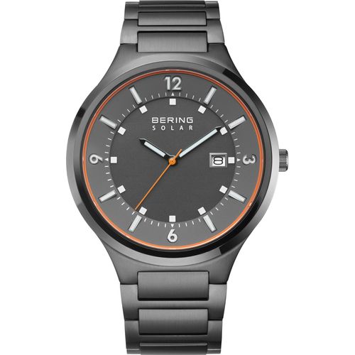 Bering Herren Uhr Armbanduhr Edelstahl grau 14442-777 Solar