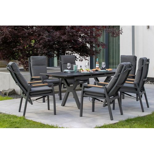 Gartenmöbelset Relaxsessel Sevilla mit Tisch Granada 160/210 x 90 cm
